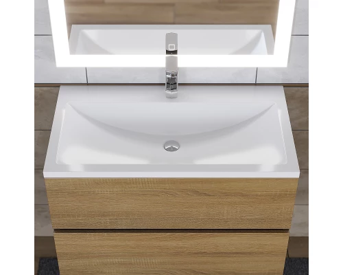 Раковина для ванной полувстраиваемая Uperwood Self 80 см, белая глянцевая