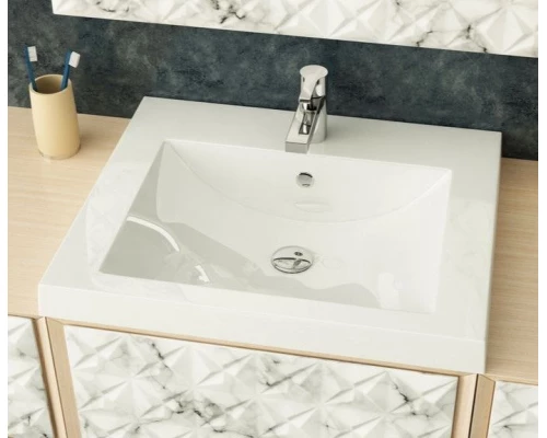 Раковина для ванной полувстраиваемая Uperwood Eva 60 см, белая