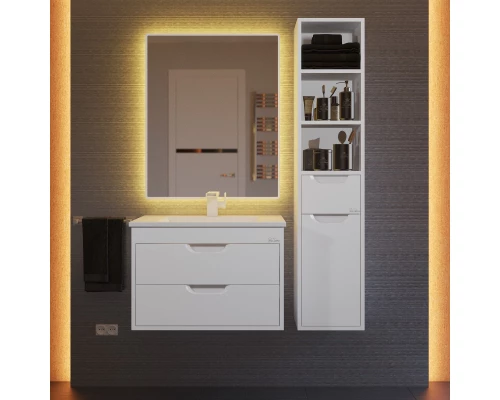 Тумба с раковиной для ванной Uperwood Modul (65 см, подвесная, матовая, белая)