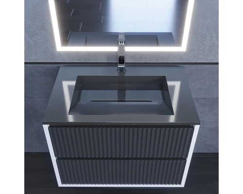 Раковина для ванной Uperwood Next Premium 70 см, серый глянец