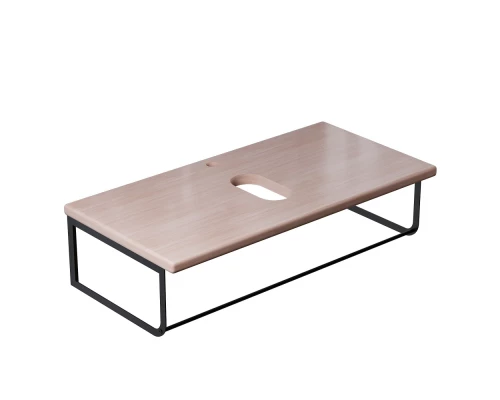 Столешница под раковину для ванной подвесная Uperwood Tanos (с кронштейнами, 90 см, светлое дерево)