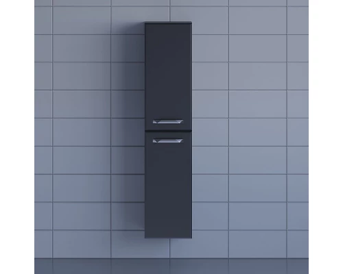 Шкаф-пенал для ванной Uperwood Foster (36*30*160 см, подвесной, черный)