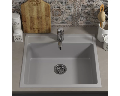 Кухонная мойка из искусственного камня Uperwood UPD-104 (прямоугольная, цвет дым)