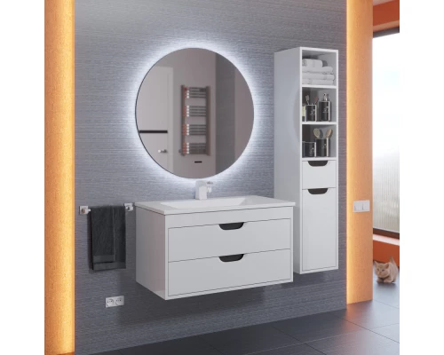 Зеркало для ванной с подсветкой Uperwood Modul (65*65 см, бесконтактный сенсор, антизапотевание, круглое, холодная подсветка)