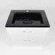 Раковина для ванной полувстраиваемая Uperwood Modul 65 см, черная глянцевая