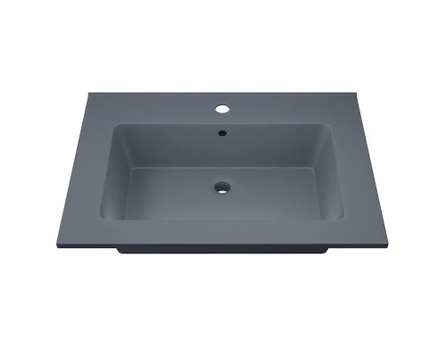 Раковина для ванной полувстраиваемая Uperwood Parma Quartz (65 см, серая матовая, бетон)