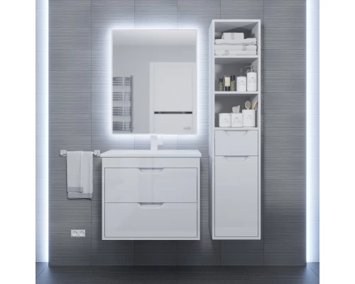 Тумба под раковину для ванной Uperwood Modul (65 см, подвесная, глянцевая, белая)