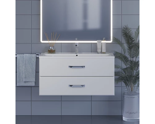 Тумба с раковиной для ванной Uperwood Foster (100 см, подвесная, белая)