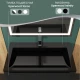 Раковина для ванной полувстраиваемая Uperwood Infinity 100х45х15,3 см, черная глянцевая