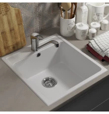 Кухонная мойка из искусственного камня Uperwood UPD-406 (прямоугольная, цвет туман)