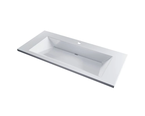 Раковина для ванной Uperwood Olivia 100 см, белая глянцевая