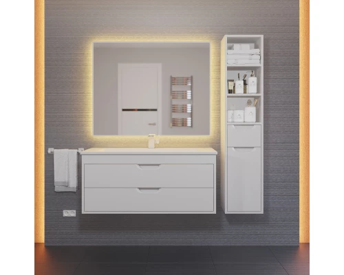 Тумба под раковину для ванной Uperwood Modul (100 см, подвесная, матовая, белая)