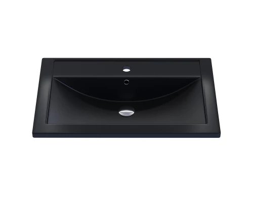 Раковина кварцевая для ванной Uperwood Foster Quartz (70 см, черная матовая, уголь)