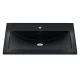 Раковина кварцевая для ванной Uperwood Foster Quartz (70 см, черная матовая, уголь)