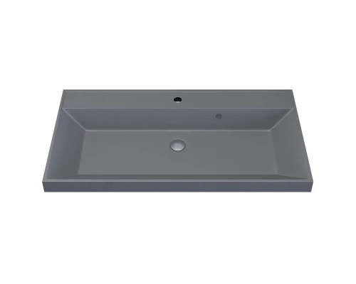 Раковина кварцевая для ванной Uperwood Classic Quartz (90 см, серая матовая, бетон)