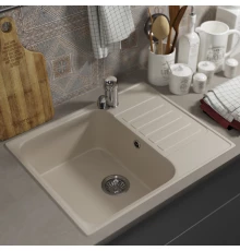 Кухонная мойка из искусственного камня Uperwood UPD-202 (прямоугольная, цвет лён)