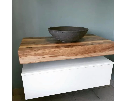 Раковина для ванной комнаты накладная Uperwood Sfera (40 см, круглая, графит)