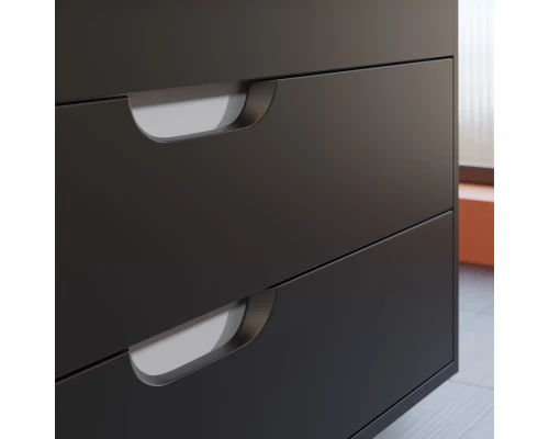 Тумба под раковину для ванной Uperwood Modul (100 см, подвесная, матовая, черная)