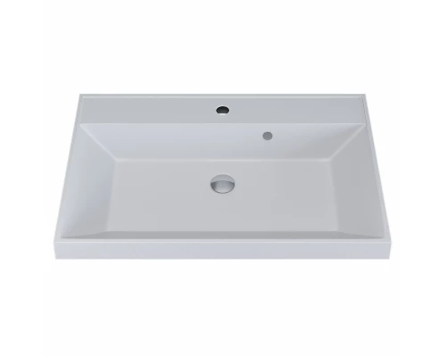 Раковина кварцевая для ванной Uperwood Classic Quartz (70 см, белая матовая, жасмин)