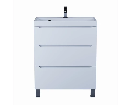 Тумба под раковину для ванной комнаты Uperwood Tanos напольная (70 см, белая, 3 ящика)