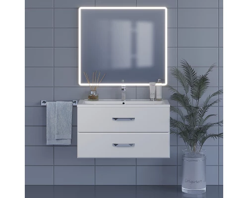 Зеркало для ванной с подсветкой Uperwood Foster (90*80 см, LED подсветка, сенсорный выключатель, антизапотевание)