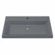 Раковина кварцевая для ванной Uperwood Classic Quartz (80 см, серая матовая, бетон)