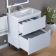 Тумба под раковину для ванной комнаты Uperwood Tanos напольная (70 см, белая, 2 ящика)