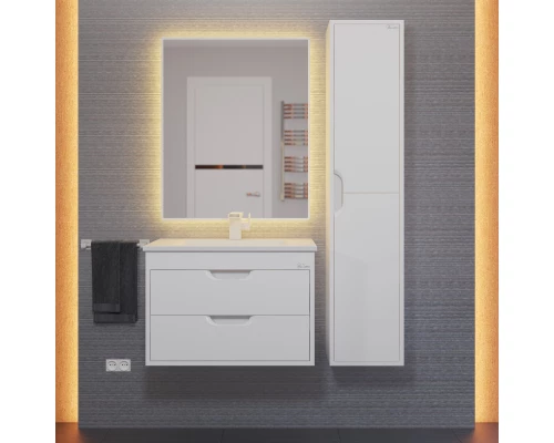 Тумба с раковиной для ванной Uperwood Modul (65 см, подвесная, матовая, белая)