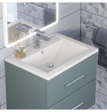 Раковина кварцевая для ванной Uperwood Foster Quartz (60 см, белая матовая, жасмин)