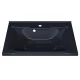 Раковина для ванной полувстраиваемая Uperwood Elen (65 см, с декоративной накладкой, черный металл)