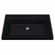 Раковина кварцевая для ванной Uperwood Classic Quartz (70 см, черная матовая, космос)