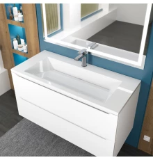 Раковина для ванной Uperwood Olivia 100 см, белая глянцевая