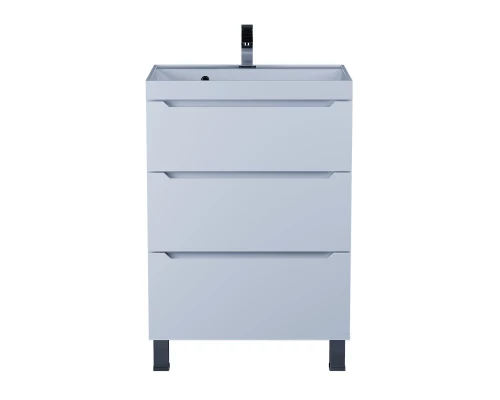 Тумба под раковину для ванной комнаты Uperwood Tanos напольная (60 см, белая, 3 ящика)