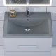 Раковина кварцевая для ванной Uperwood Foster Quartz (60 см, серая матовая, бетон)