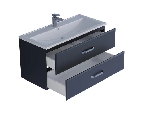 Тумба с раковиной для ванной Uperwood Foster (100 см, подвесная, черная)