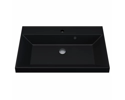 Раковина кварцевая для ванной Uperwood Classic Quartz (80 см, черная матовая, космос)