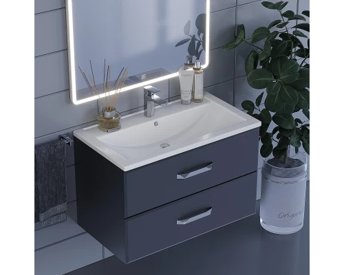 Тумба под раковину для ванной Uperwood Foster (80 см, подвесная, черная)