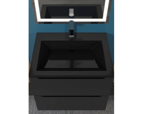 Раковина для ванной Uperwood Olivia 60 см, черная глянцевая