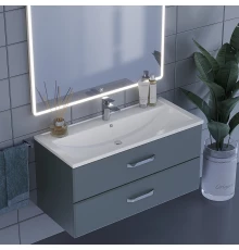 Тумба с раковиной для ванной Uperwood Foster (100 см, подвесная, серый графит)