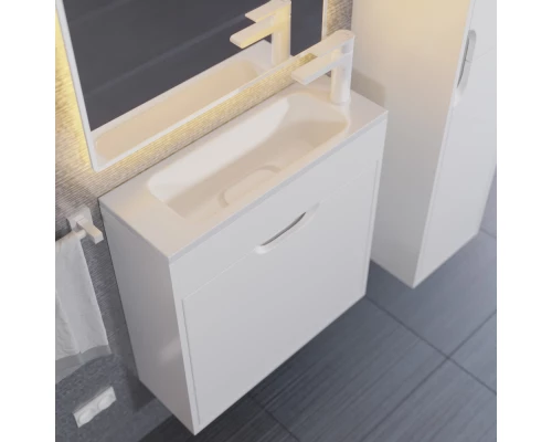 Тумба под раковину для ванной Uperwood Modul (60 см, подвесная, матовая, белая)