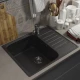 Кухонная мойка из искусственного камня Uperwood UPD-202 (прямоугольная, цвет уголь)