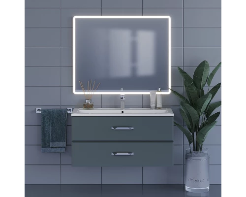 Тумба с раковиной для ванной Uperwood Foster (100 см, подвесная, серый графит)