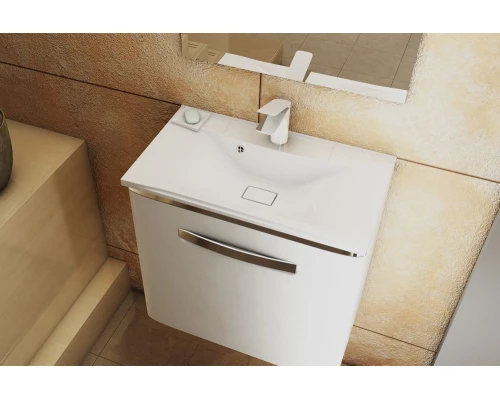 Раковина для ванной полувстраиваемая Uperwood Elen (65 см, с декоративной накладкой, белая)