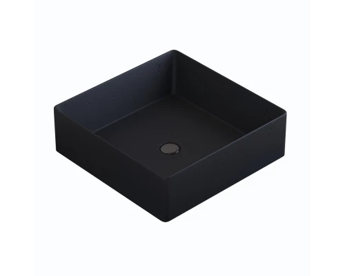 Раковина для ванной комнаты накладная Uperwood Square (39 см, квадратная, черный)