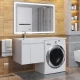 Тумба под стиральную машину Uperwood Magenta (60 см, подвесная, белая, с дверцами)