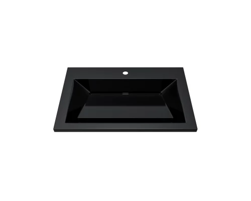 Раковина для ванной Uperwood Olivia 70 см, черная глянцевая