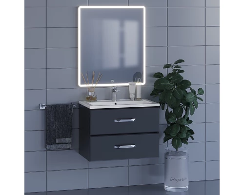 Тумба под раковину для ванной Uperwood Foster (70 см, подвесная, черная)