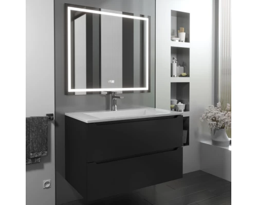 Раковина для ванной полувстраиваемая Uperwood Next (80 см, прямоугольная, белая глянцевая)