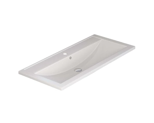 Раковина кварцевая для ванной Uperwood Foster Quartz (100 см, белая матовая, жасмин)