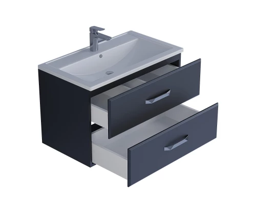 Тумба под раковину для ванной Uperwood Foster (80 см, подвесная, черная)